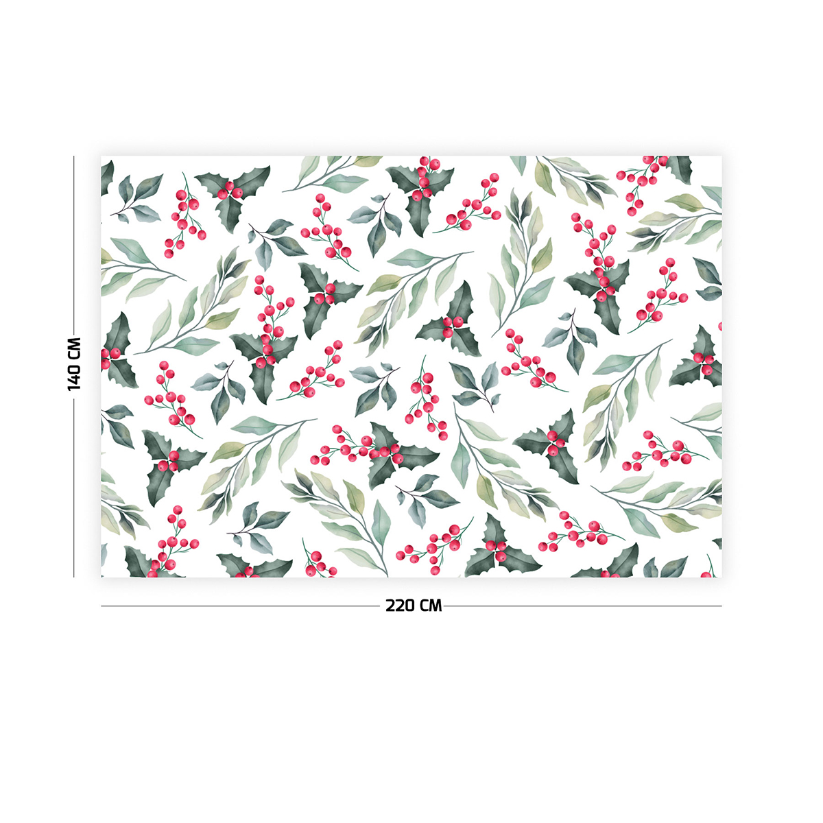 Çiçek Desenli Yılbaşı Masa Örtüsü