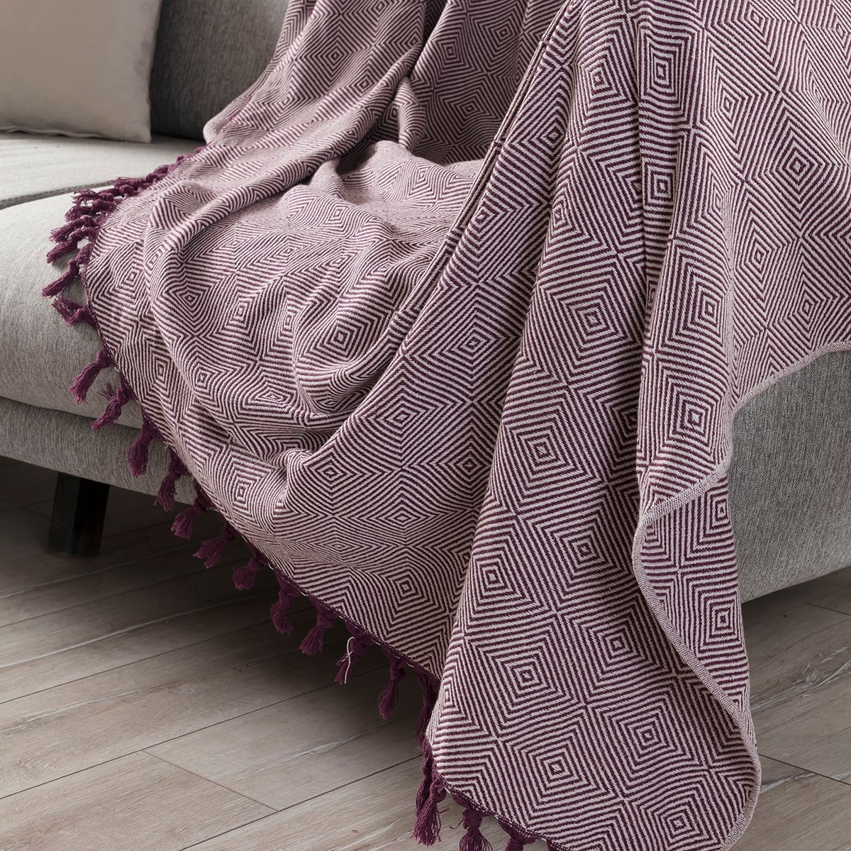 Çok Amaçlı Sık Dokuma MürdümKoltuk Örtüsü 180x230 cm