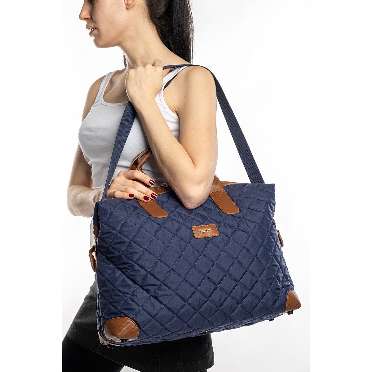 Cordura Su Geçirmez Kumaş Kapitoneli Omuz Askılı Kadın Spor Çanta