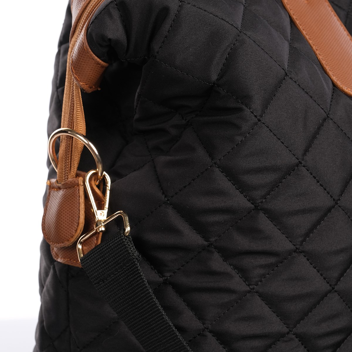 Cordura Su Geçirmez Kumaş Kapitoneli Omuz Askılı Kadın Spor Çanta Siyah