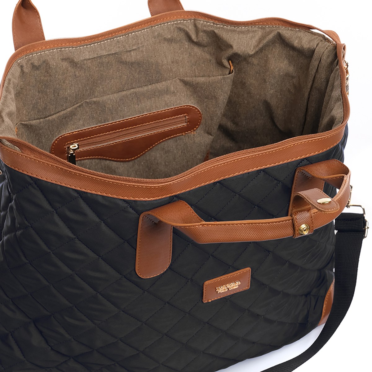 Cordura Su Geçirmez Kumaş Kapitoneli Omuz Askılı Kadın Spor Çanta Siyah