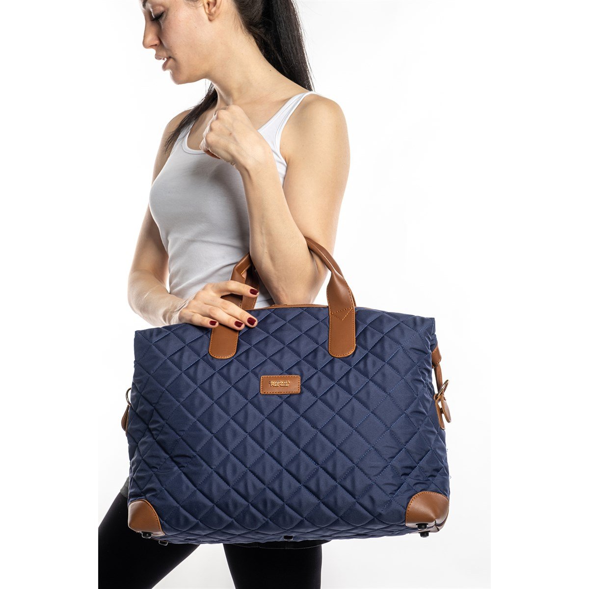 Cordura Su Geçirmez Kumaş Kapitoneli Omuz Askılı Kadın Spor Çanta