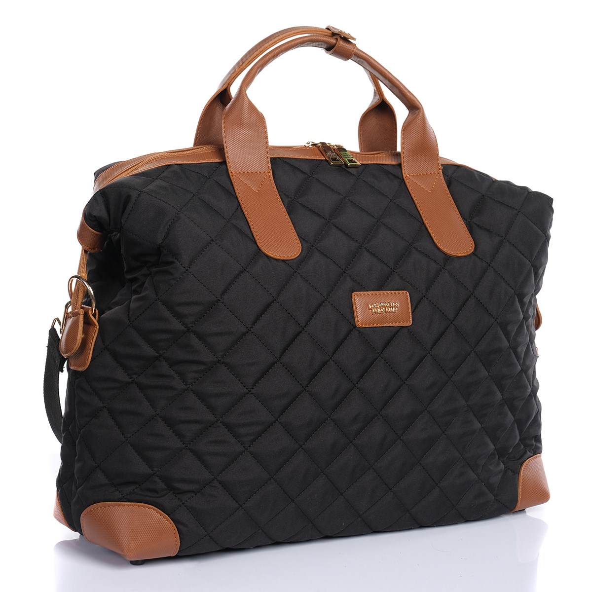 Cordura Su Geçirmez Kumaş Kapitoneli Omuz Askılı Kadın Spor Çanta Siyah