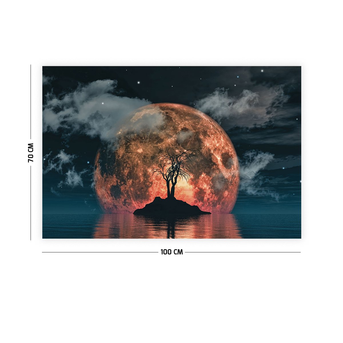 Dolunay Manzara Duvar Örtüsü