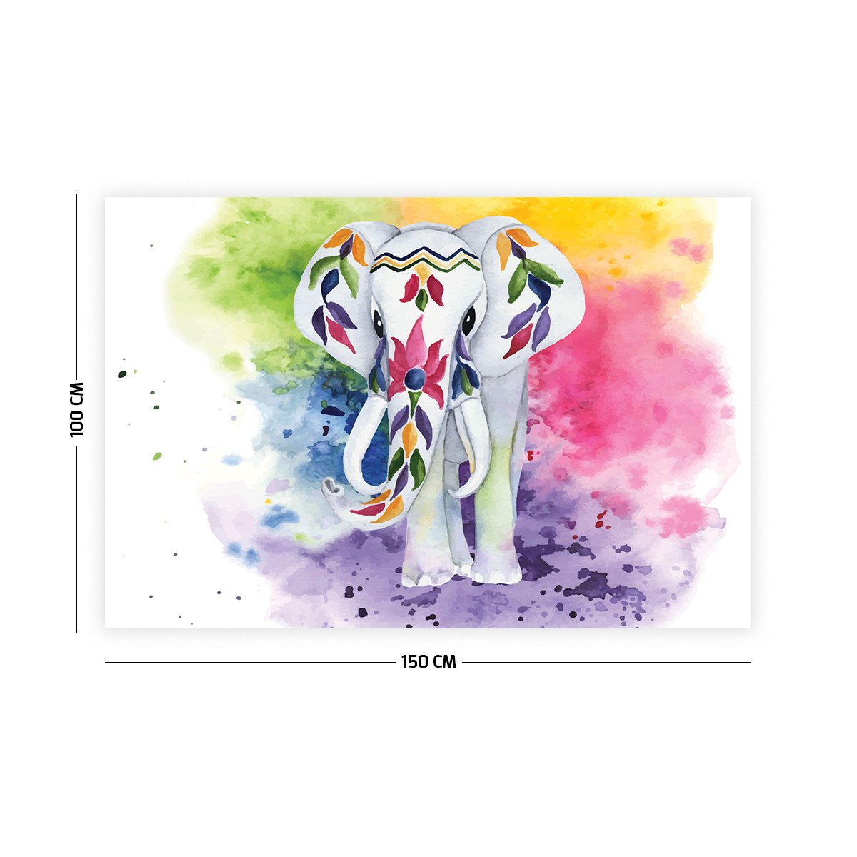 Etnik Fil Desenli Duvar Örtüsü