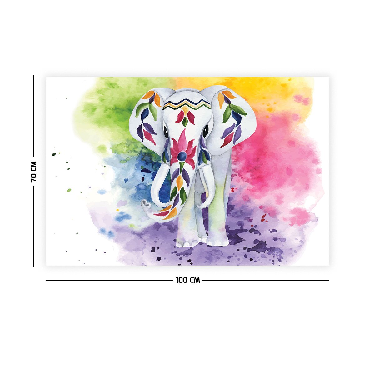 Etnik Fil Desenli Duvar Örtüsü