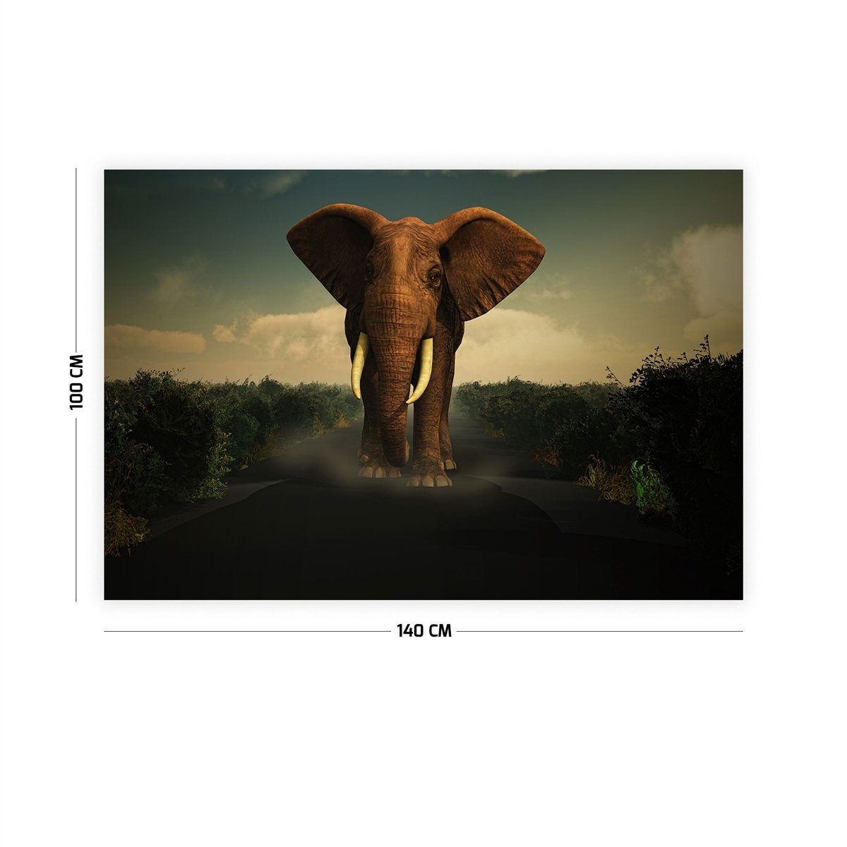 Fil ve Manzara Duvar Örtüsü