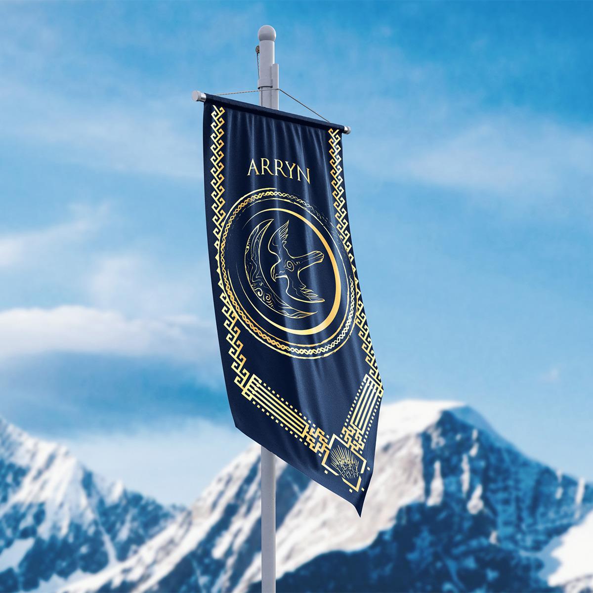 Game of Thrones ArrynHanedanlığı Flama Bayrak