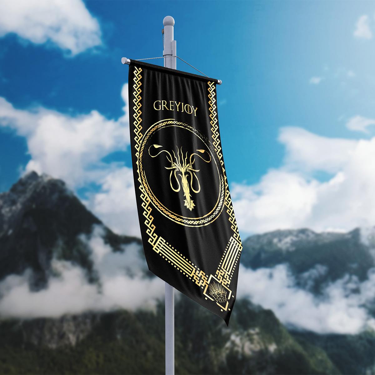 Game of Thrones Greyjoy Hanedanlığı Flama Bayrak