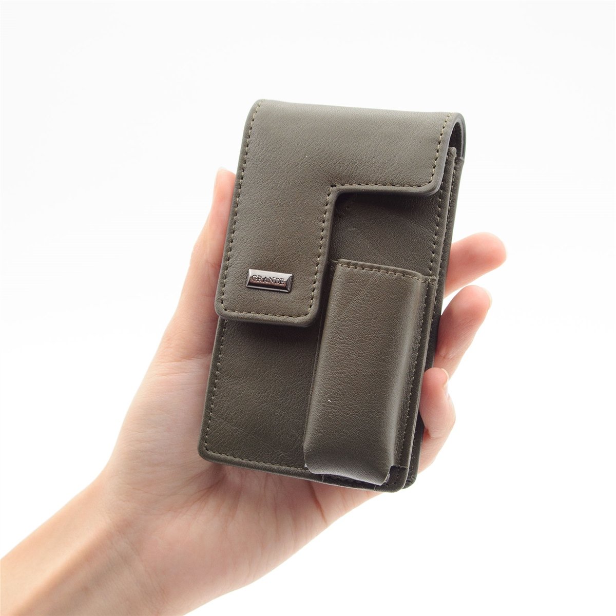 Grande Hakiki Deri Özel Tasarım Sigaralık - Yeşil