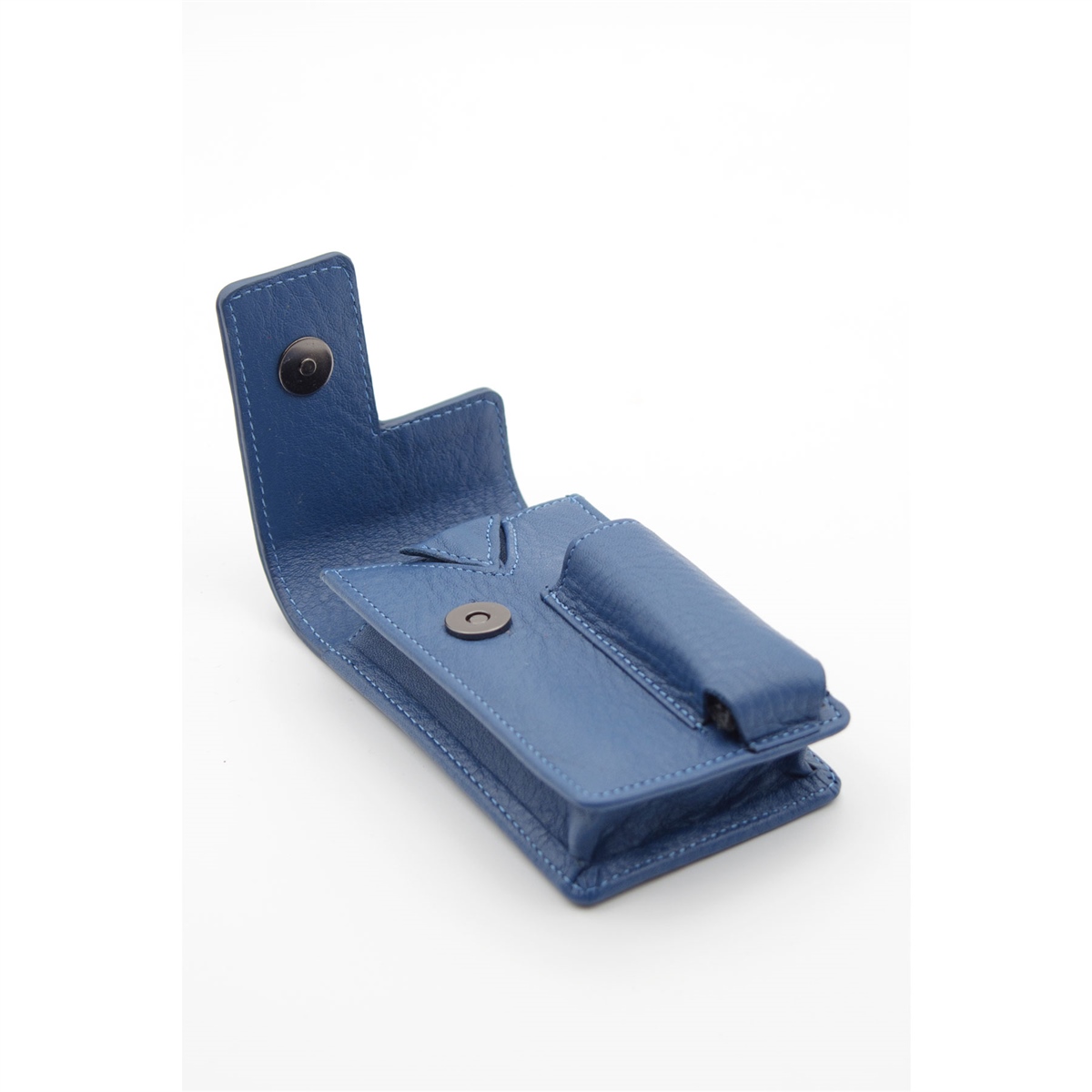 Grande Hakiki Deri Özel Tasarım Sigaralık - Mavi