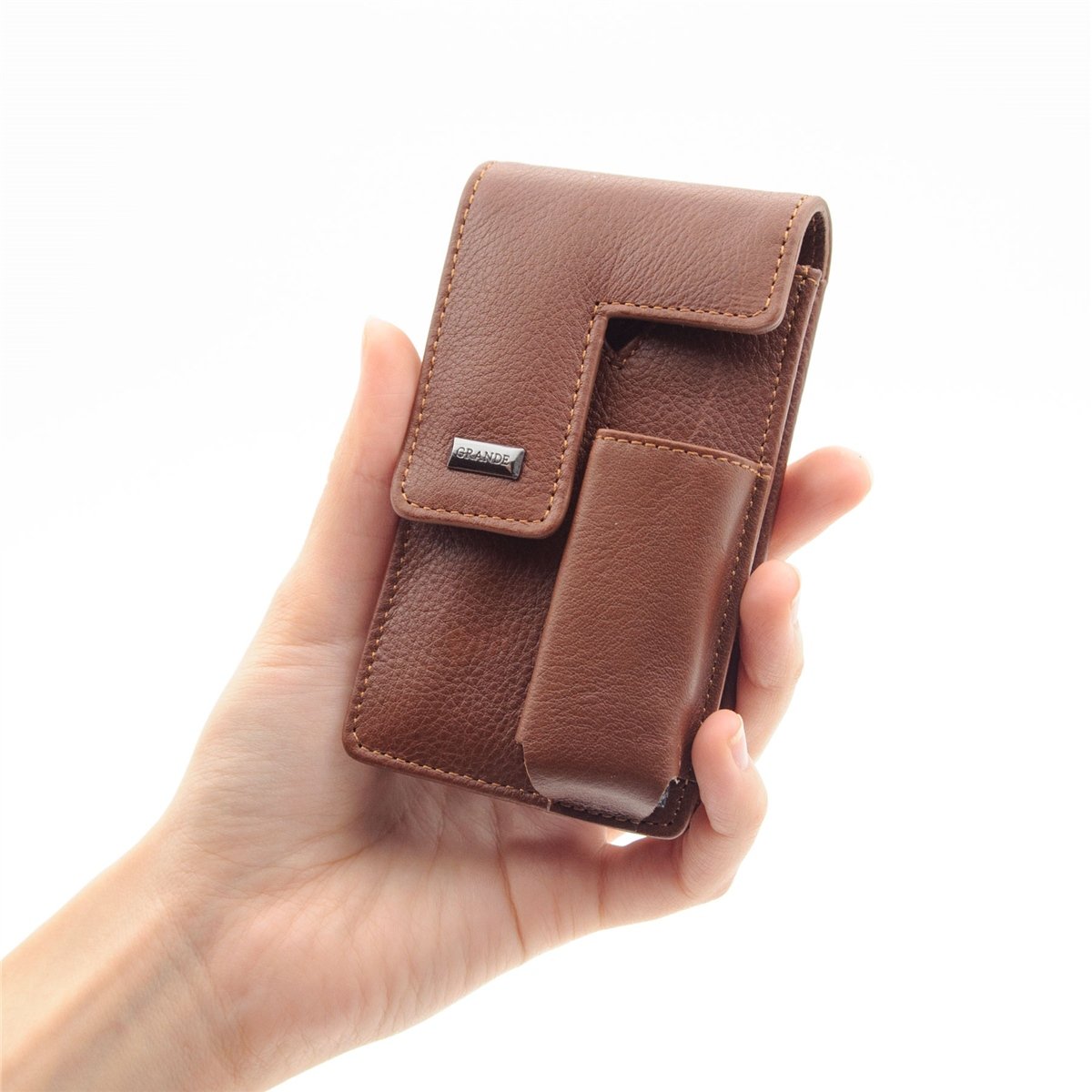 Grande Hakiki Deri Özel Tasarım Sigaralık - Taba