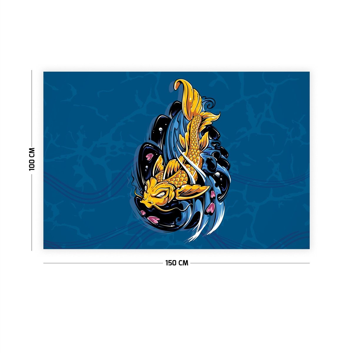 Japon Koi Balığı Duvar Örtüsü