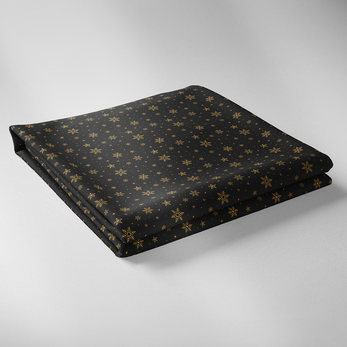 Kar Tanesi Desenli Yılbaşı Masa Örtüsü