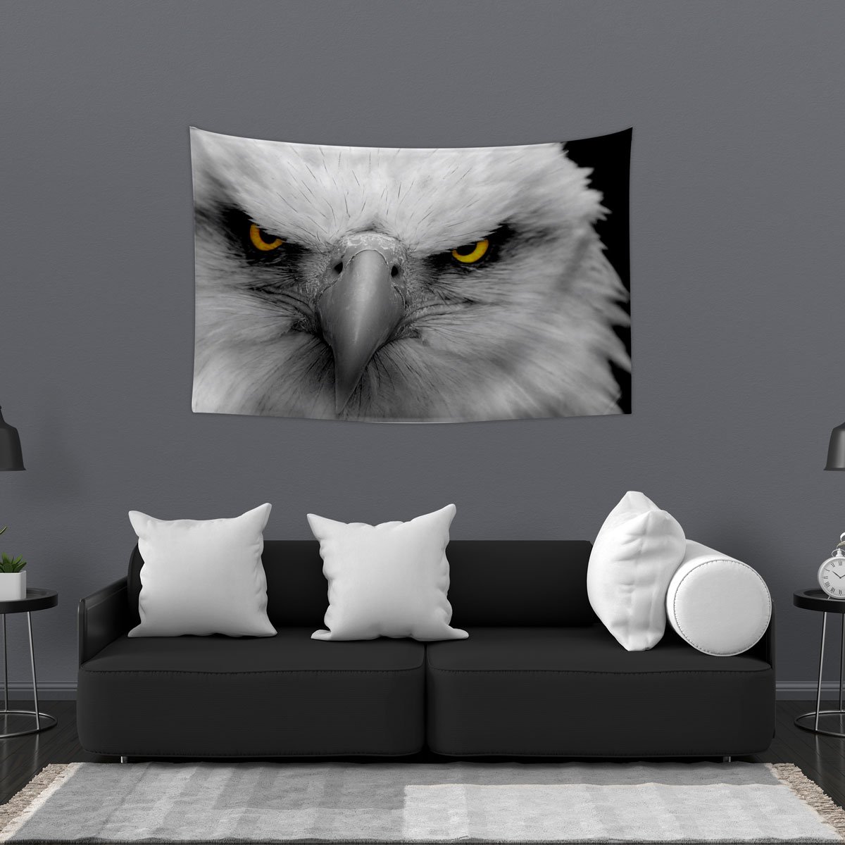 Kara Kartal Duvar Örtüsü