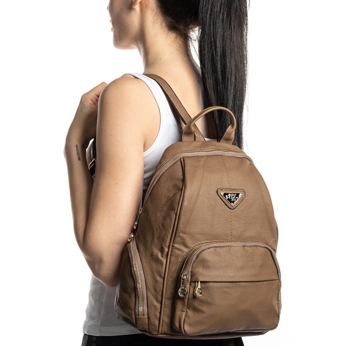 LOS ANGELES POLO CLUB Kadın Sırt Çantası Cappuccino