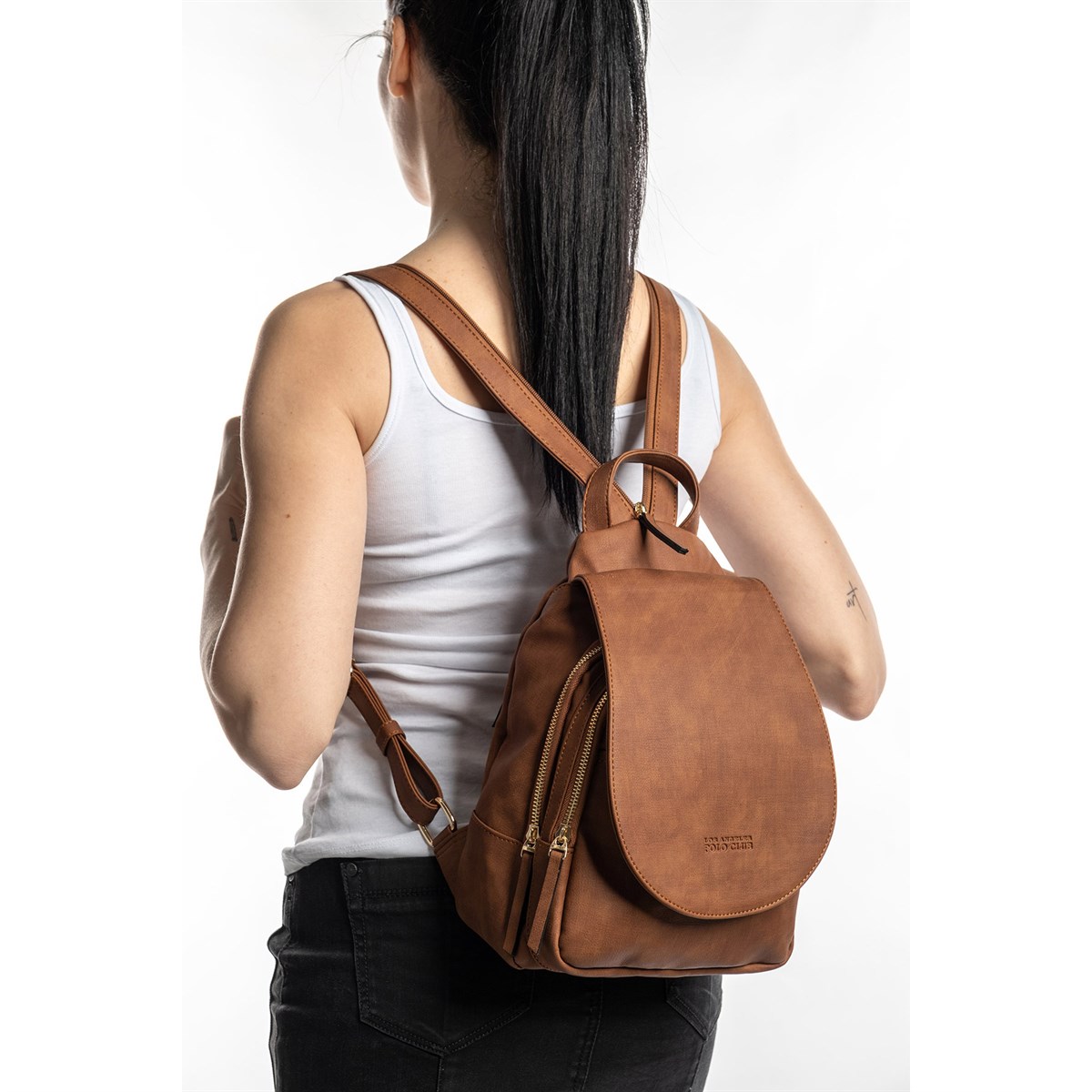 LOS ANGELES POLO CLUB Kadın Sırt Çantası Taba