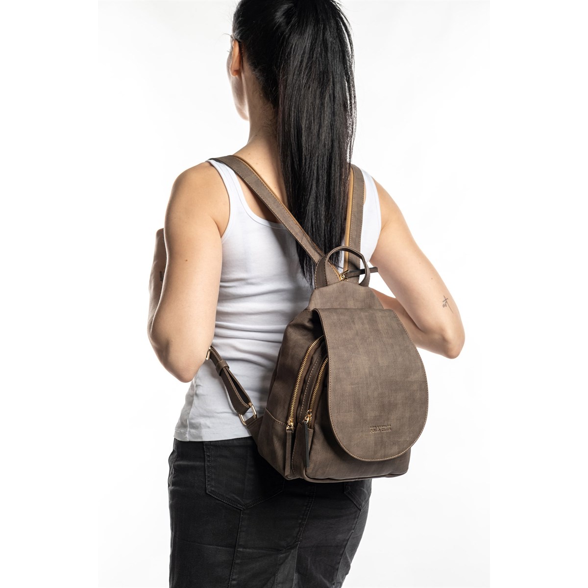 LOS ANGELES POLO CLUB Kadın Sırt Çantası Koyu Kahve