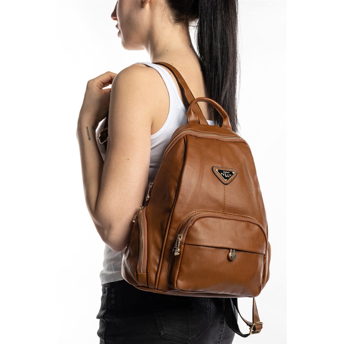 LOS ANGELES POLO CLUB Kadın Sırt Çantası Taba