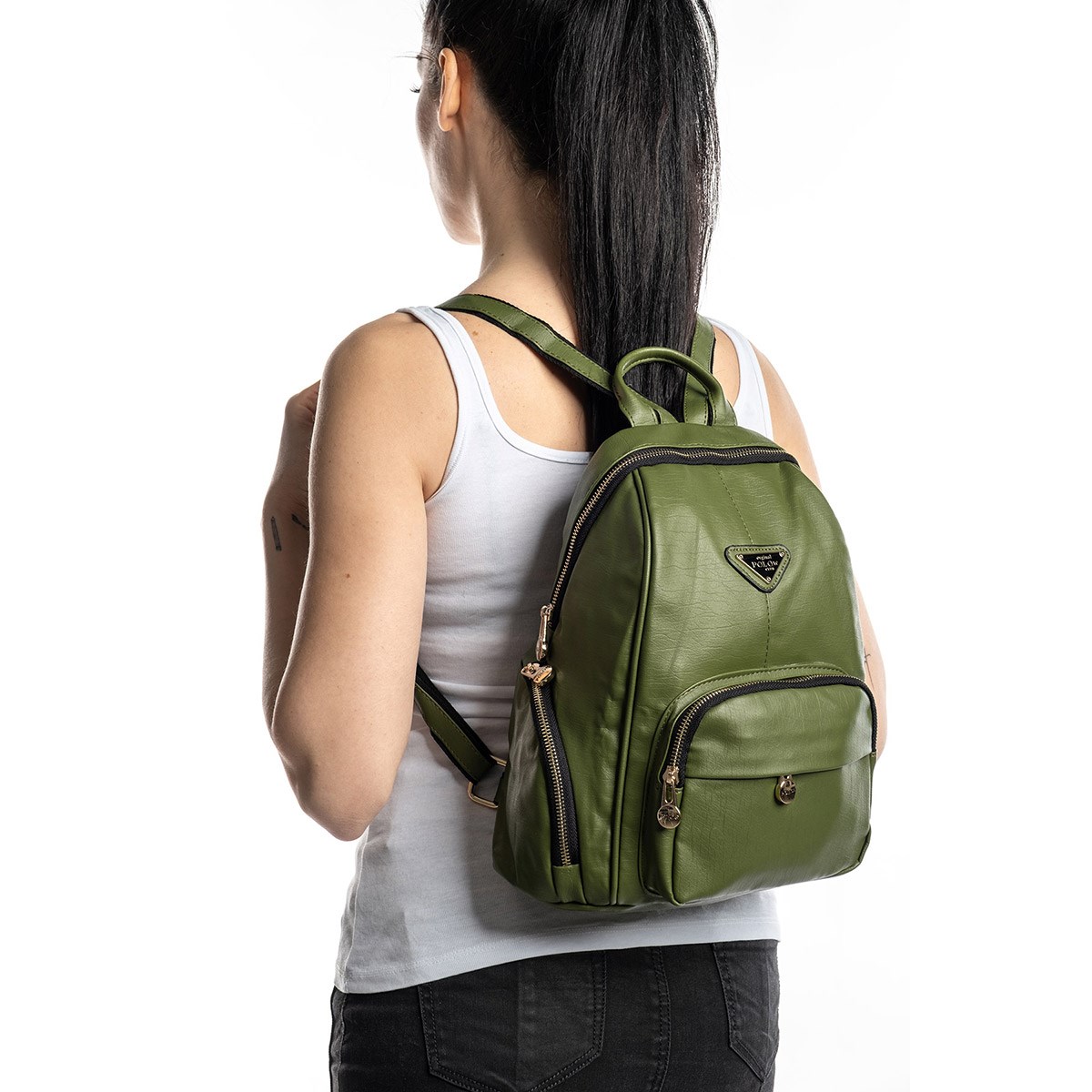 LOS ANGELES POLO CLUB Kadın Sırt Çantası Yeşil