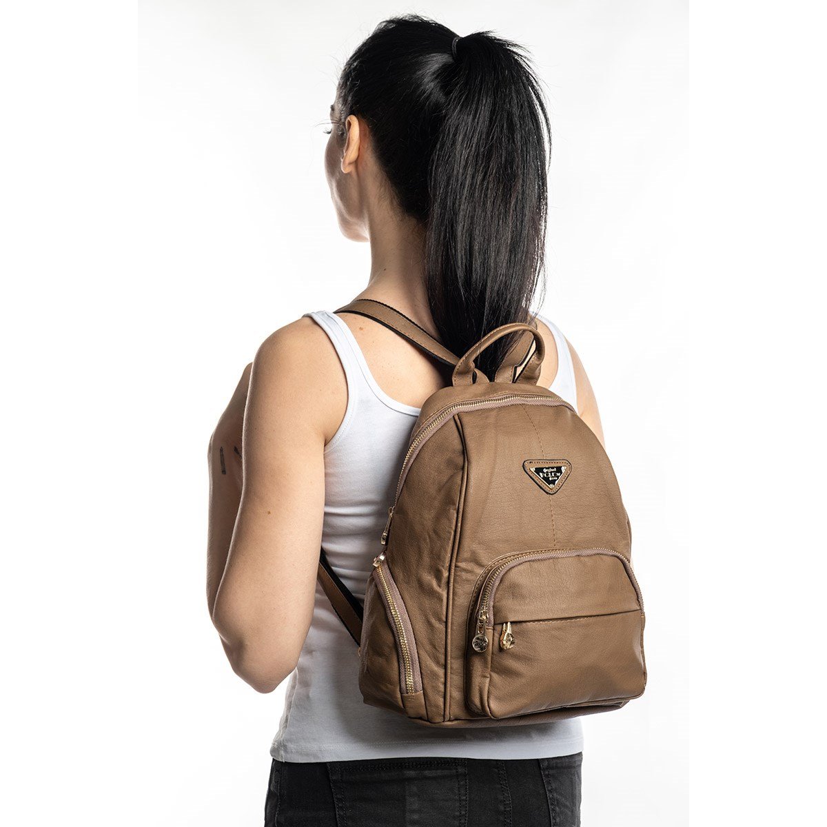 LOS ANGELES POLO CLUB Kadın Sırt Çantası Cappuccino