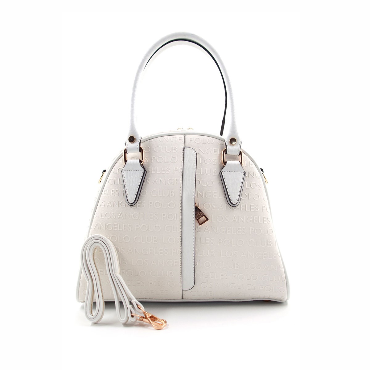 LOS ANGELES POLO CLUB Kadın Yeni Sezon 5 Bölmeli Beyaz El Ve Omuz Çantası