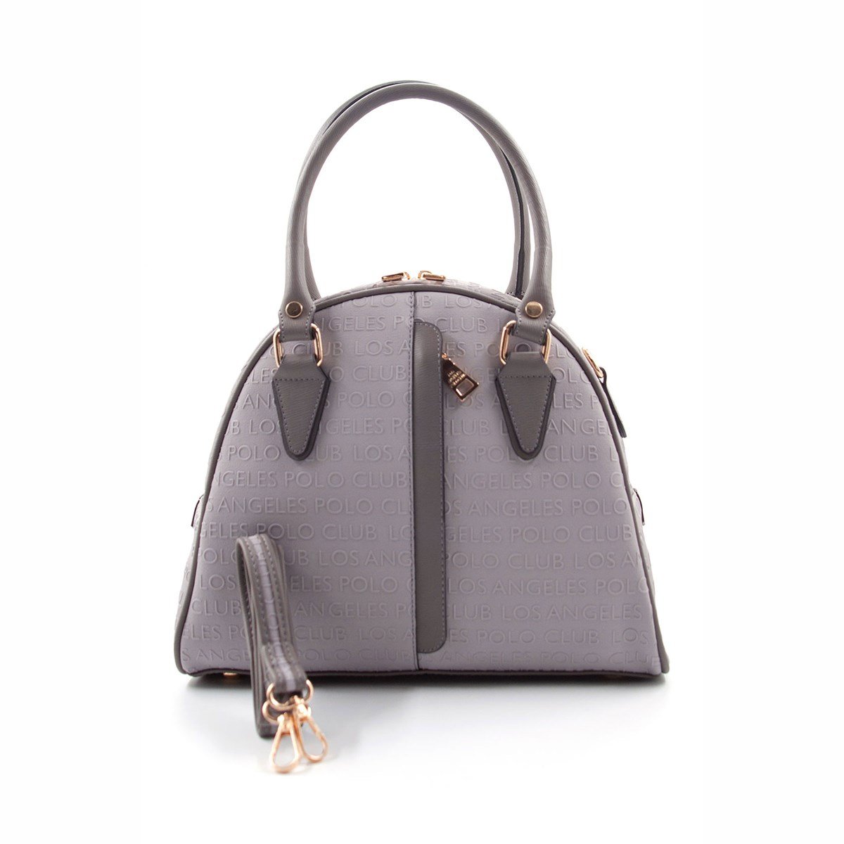 LOS ANGELES POLO CLUB Kadın Yeni Sezon 5 Bölmeli Gri El Ve Omuz Çantası