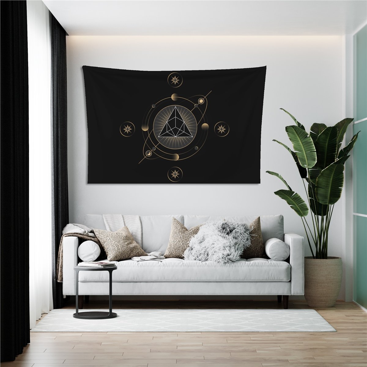 Mistik Geometrik Duvar Örtüsü