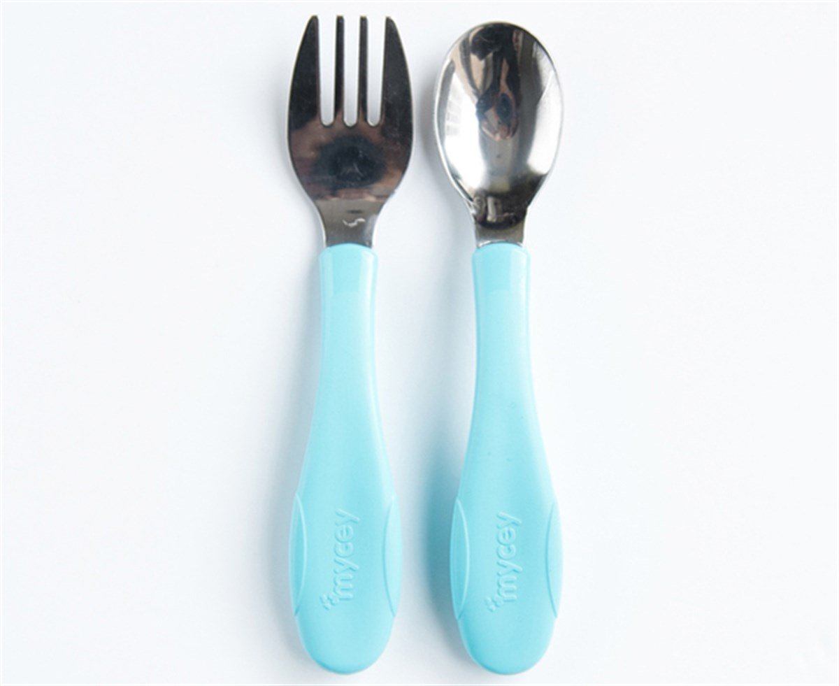 Mycey Paslanmaz Çatal Kaşık Seti Mavi