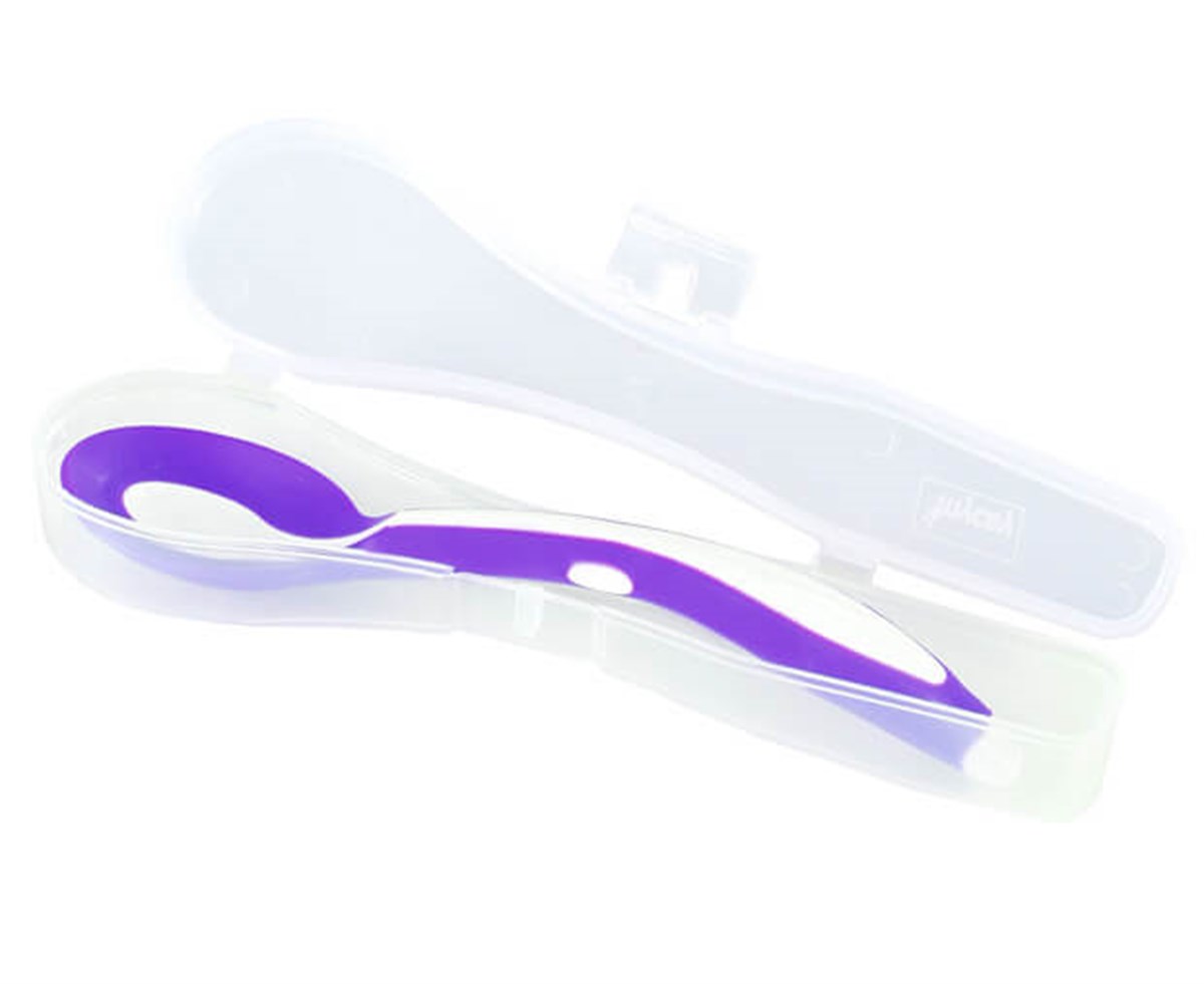 Mycey Taşıma Kutulu Mama Kaşığı Mor