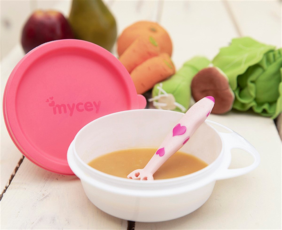 Mycey Yumuşak Uçlu Püre Kaşığı 2'Li Pembe