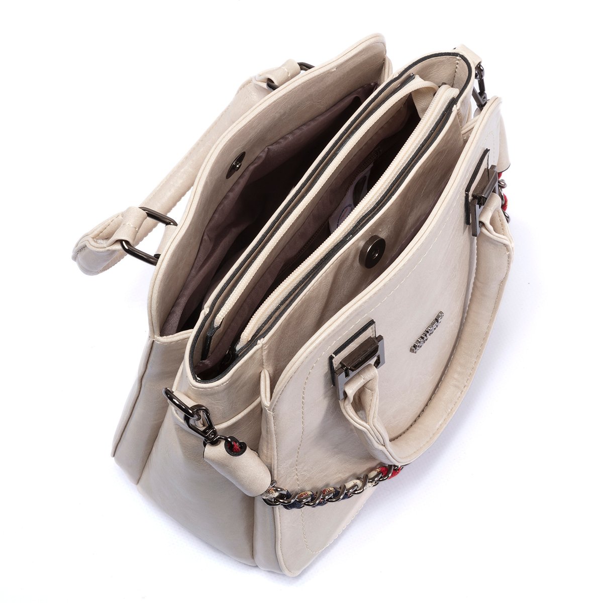 Omuz Askılı Kadın Çantası Krem