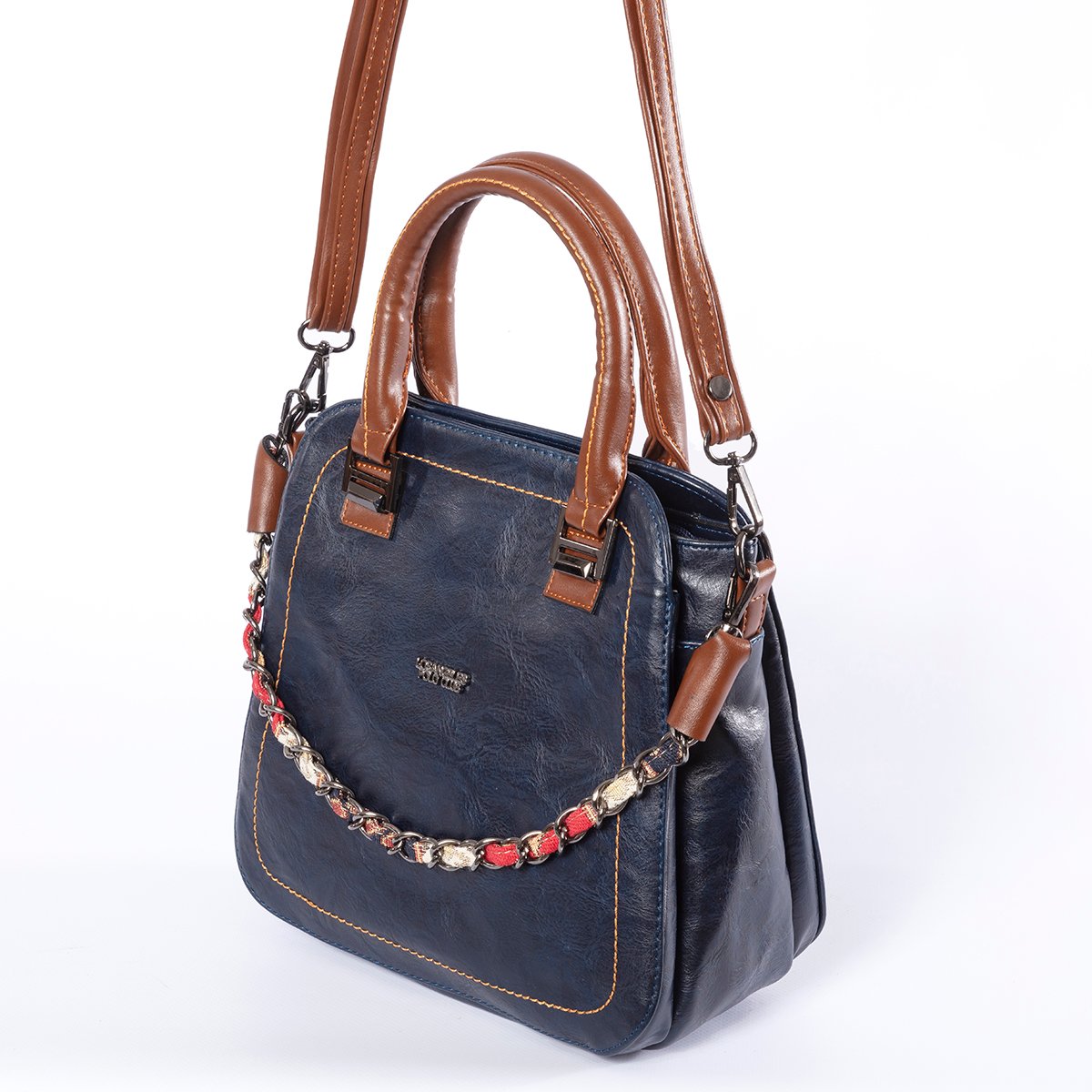 Omuz Askılı Kadın Çantası Lacivert Kahve