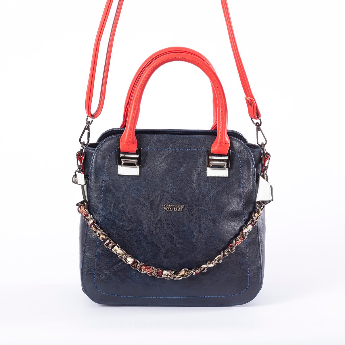 Omuz Askılı Kadın Çantası Lacivert Kırmızı