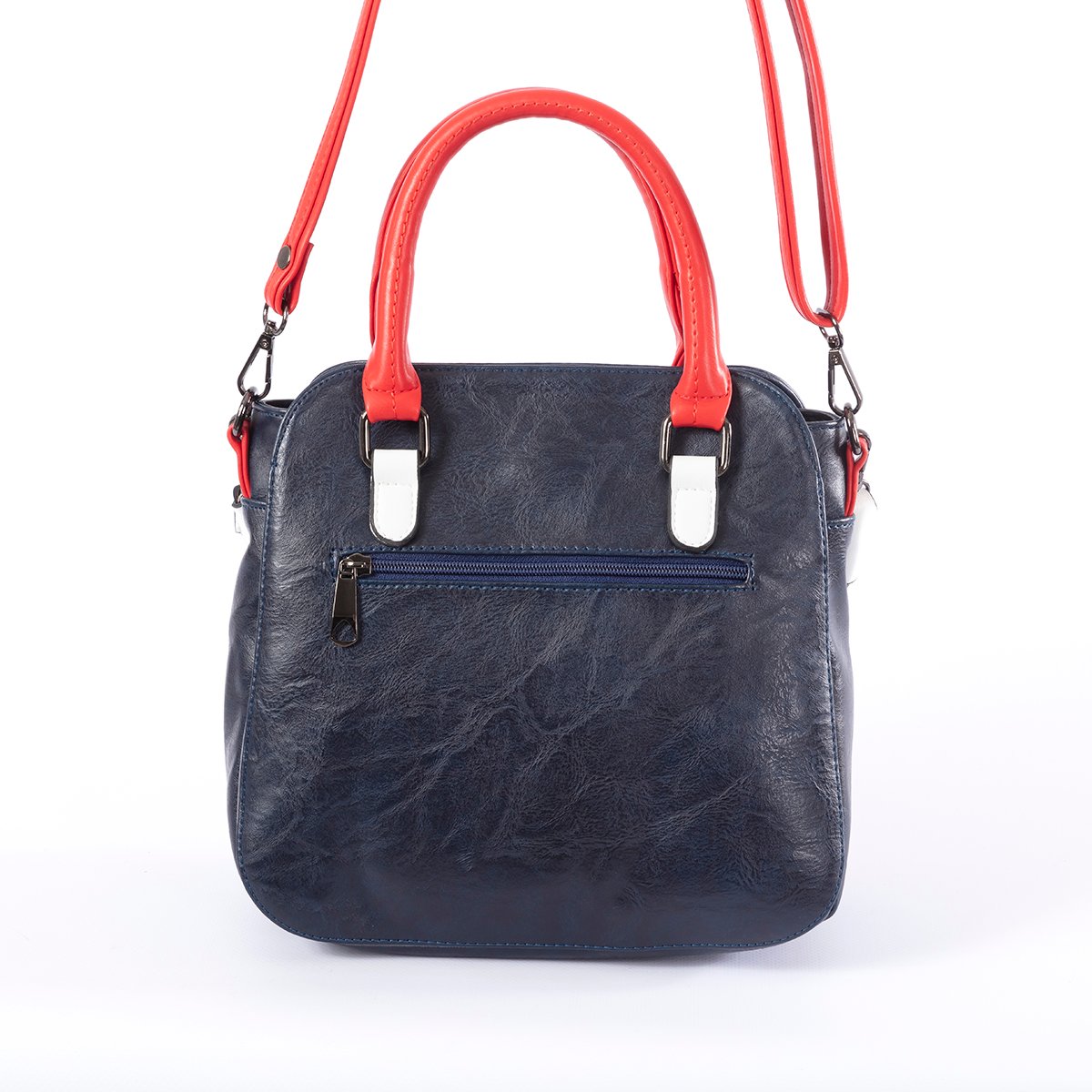 Omuz Askılı Kadın Çantası Lacivert Kırmızı