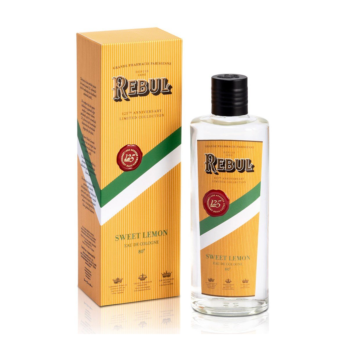 Rebul Lemon 270ml Kolonya 125.yıl Özel Cam Şişe
