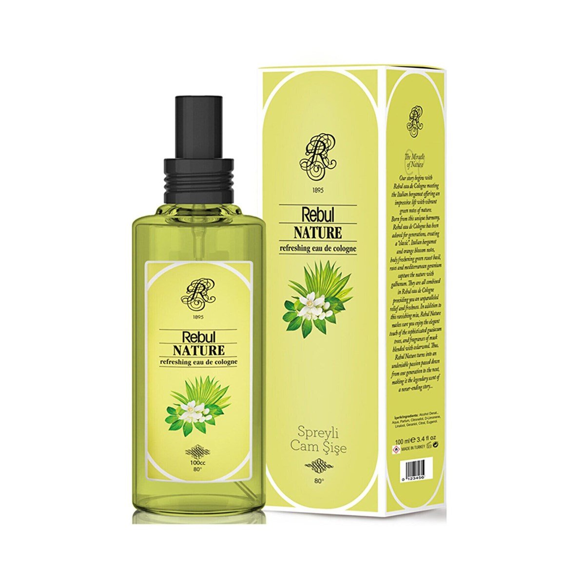 Rebul Natura Kolonya 100 ML Cam Şişe Sprey