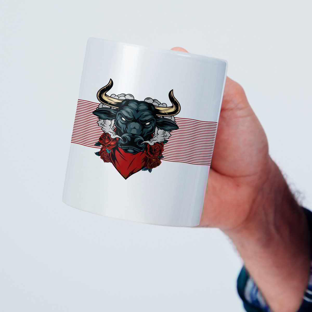 Retro Boğa Figürlü Kupa