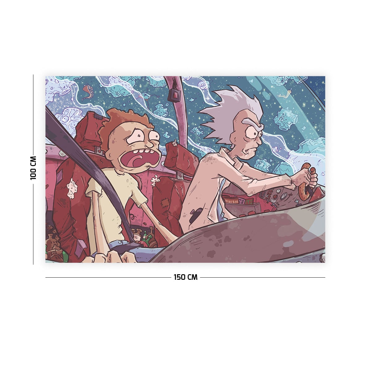 Rick and Morty Uzay Duvar Örtüsü
