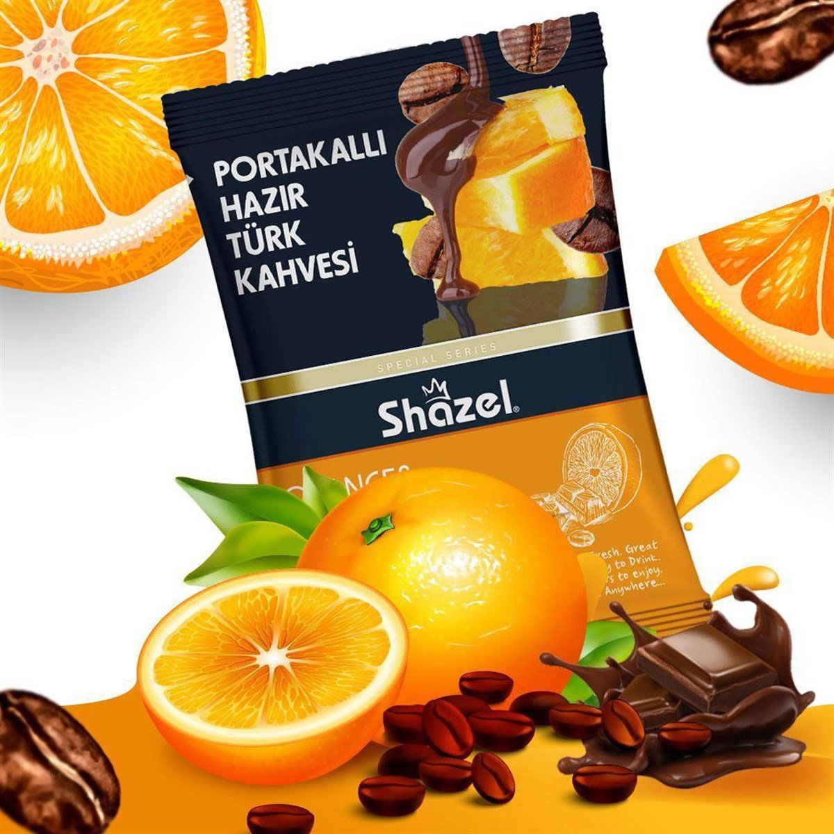 Shazel Portakallı Hazır Türk Kahvesi 100 GR