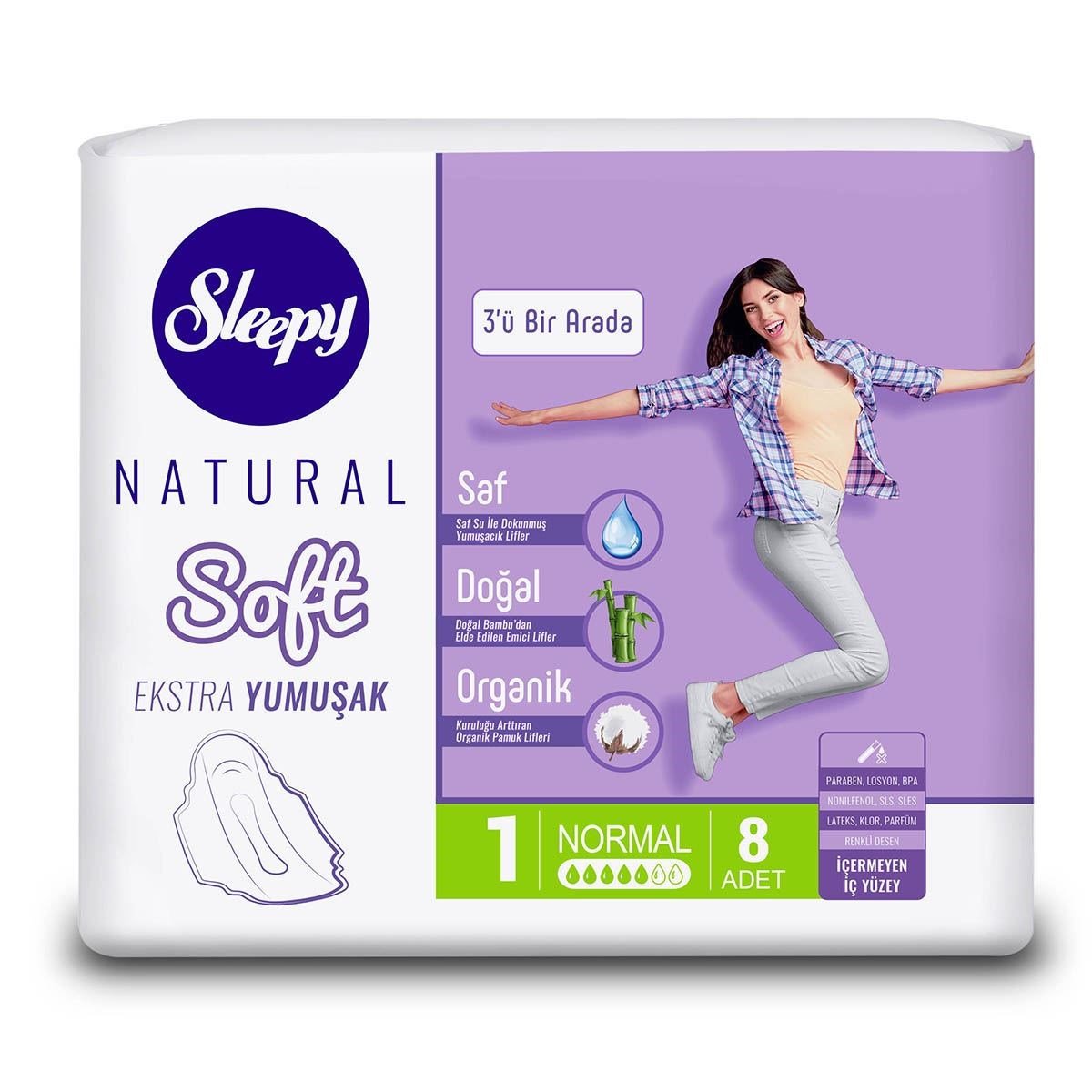 Sleepy Natural Soft Ekstra Yumuşak Normal Ped 8 Adet