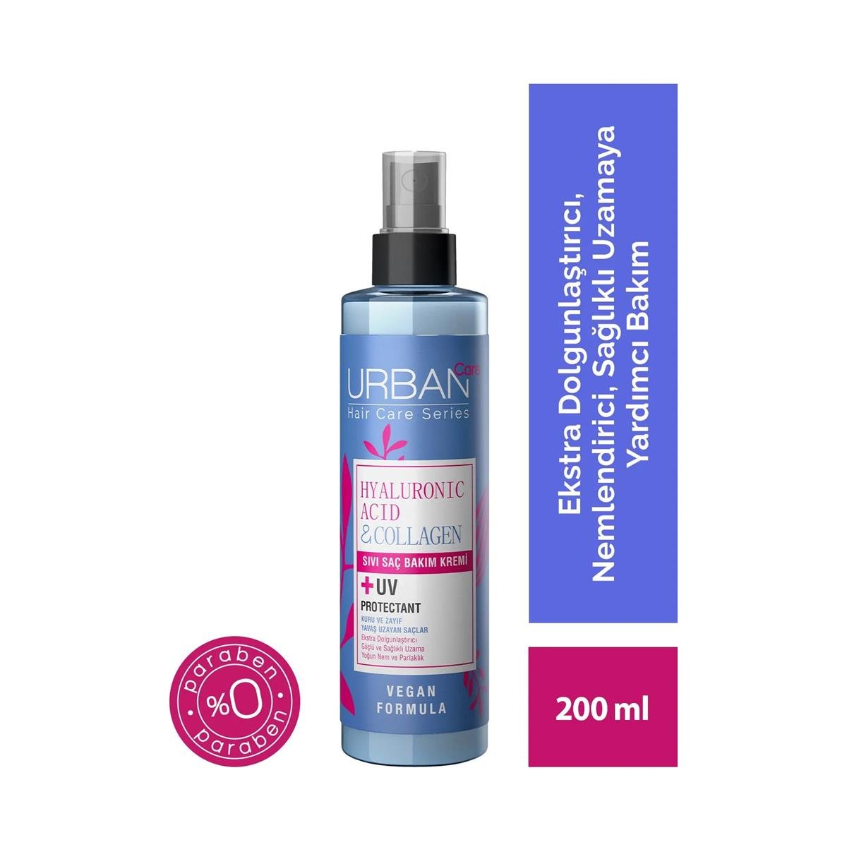 Urban Care Hyaluronic Acid & Collagen Sıvı Saç Bakım Kremi 200 ML