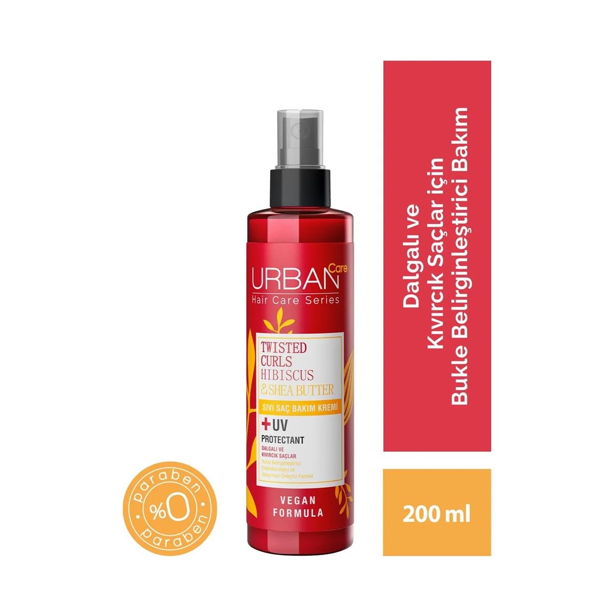 Urban Care Twisted Curls Hibiscus & Shea Butter Sıvı Saç Bakım Kremi 200 ML