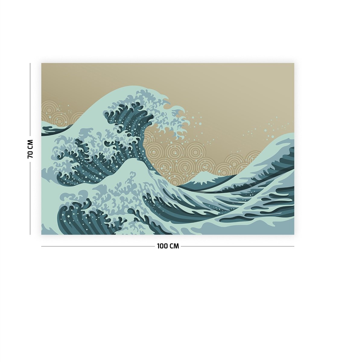 Uzakdoğu Kanagawa Dalga Duvar Örtüsü