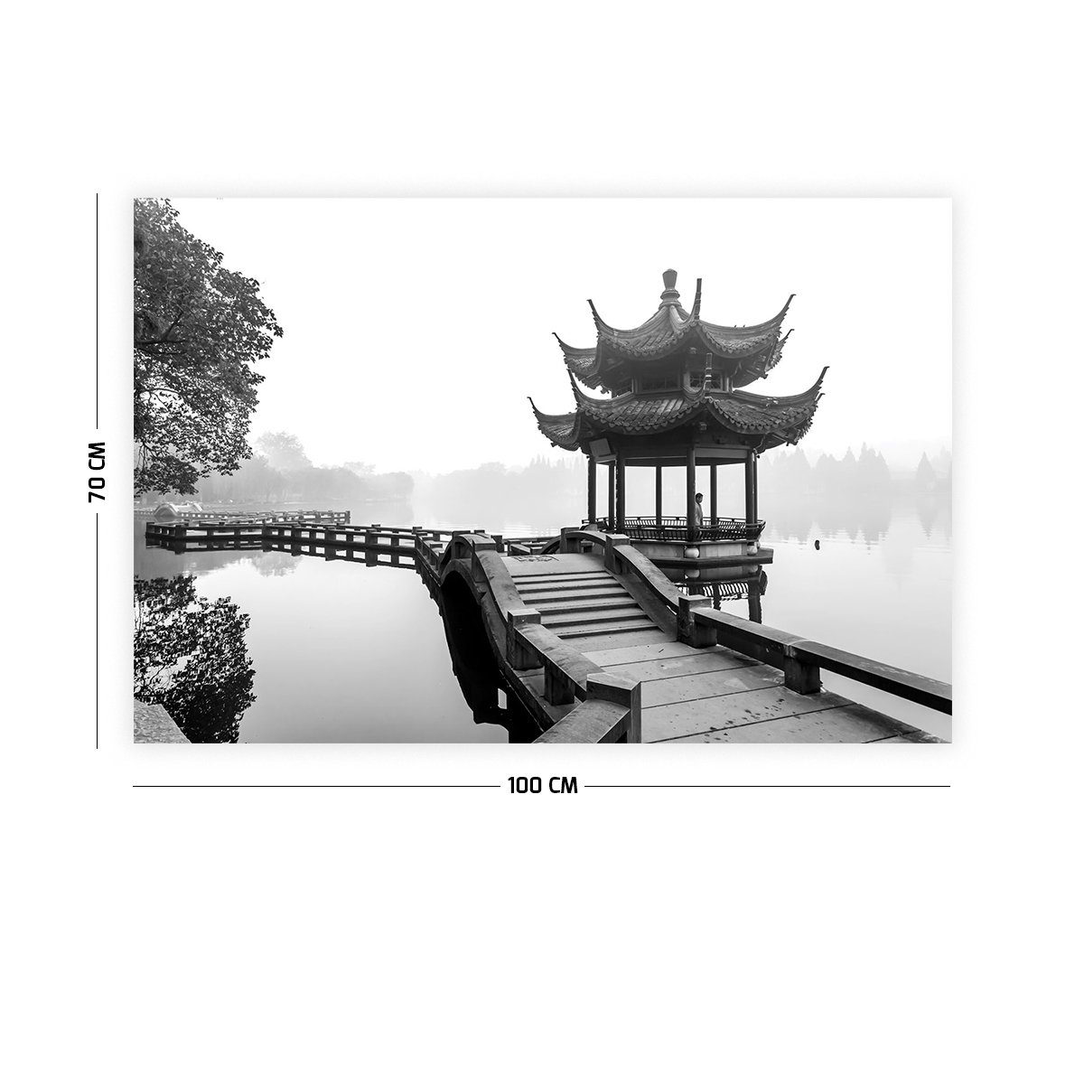 Uzakdoğu Manzaralı Retro Duvar Örtüsü