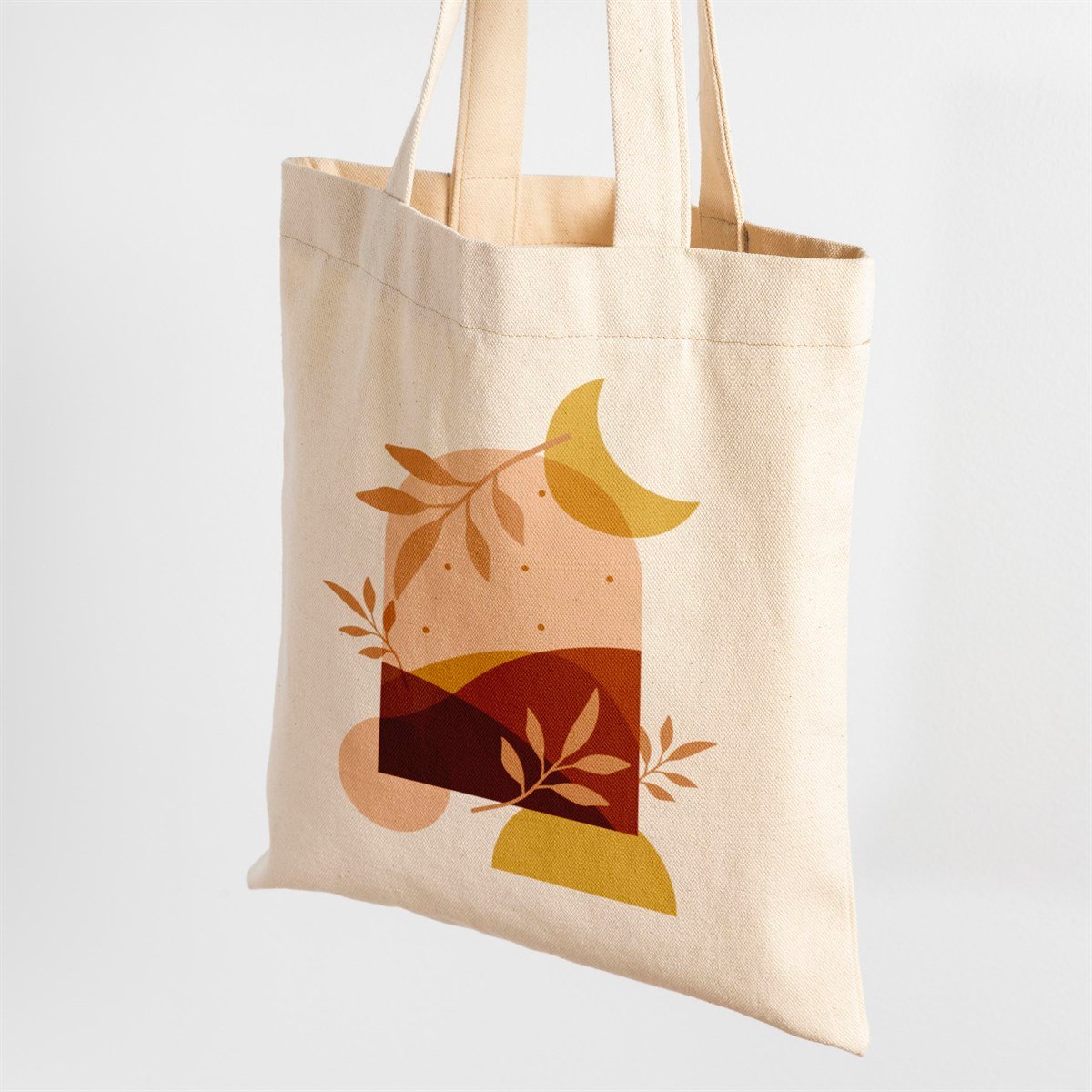 Vagonik Bohem Pencere Baskılı Ham Bez Kanvas Çanta 240 Gr.