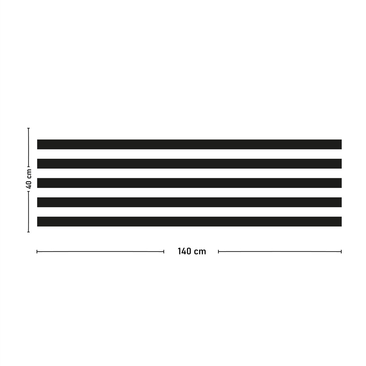 Vagonik Dik Çizgili Desenli Dijital Baskılı Runner 140x40 cm