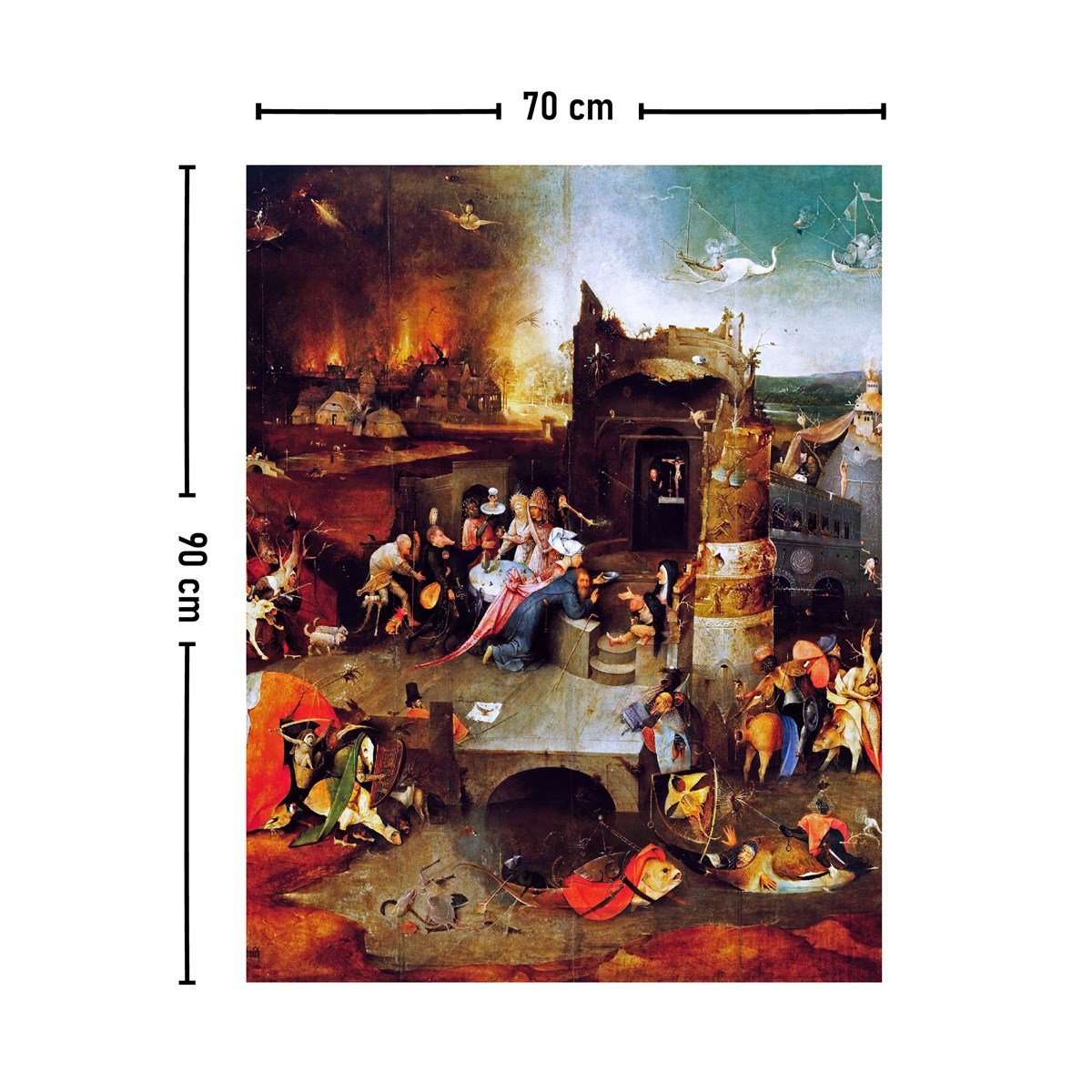 Vagonik Hieronymus Bosch Aziz Anthony'nin Günaha Teşviki Duvar Örtüsü Halısı 70x90 Cm