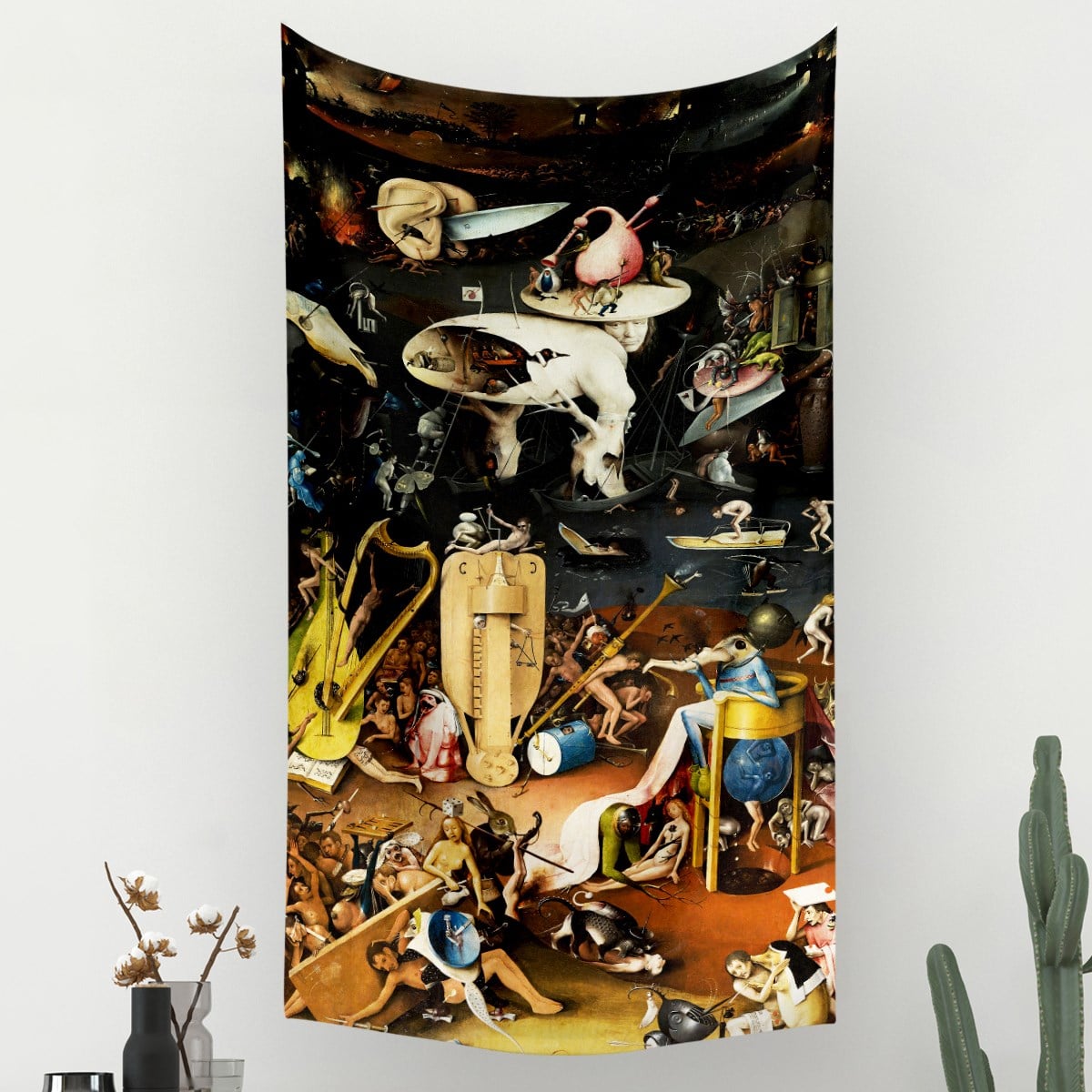 Vagonik Hieronymus Bosch Cehennem Duvar Örtüsü Halısı 70x140 Cm