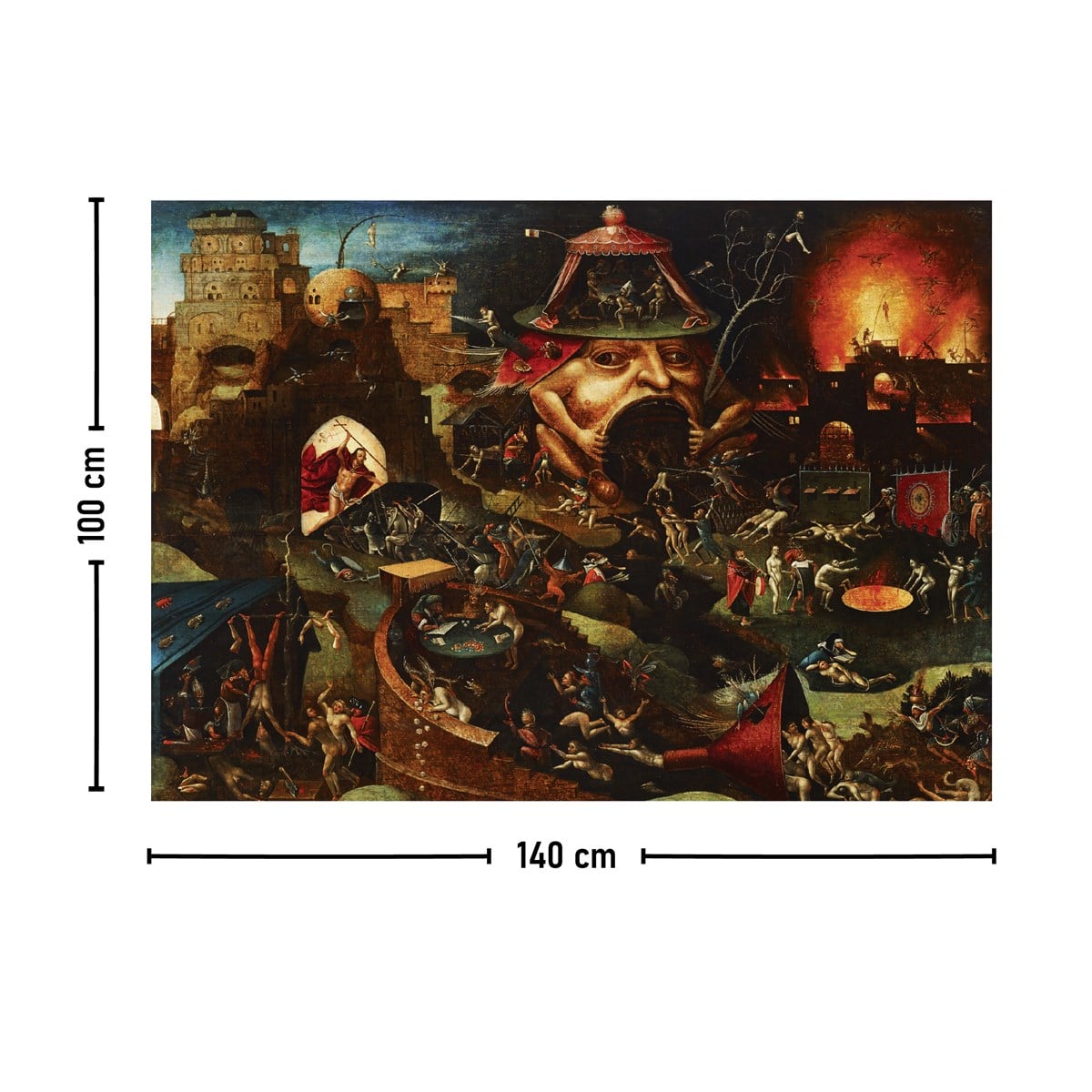 Vagonik Hieronymus Bosch Kabus Duvar Örtüsü Halısı 70x100, 100x140 Cm